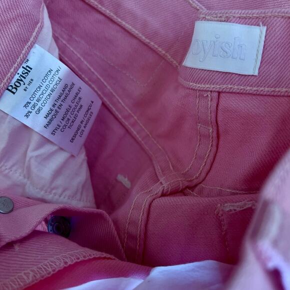 NWOT Boyish - The Charley Wide Leg Tickled Pink Jeans – Sz 27 - Picture 12 of 13